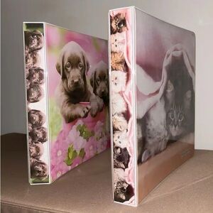 Cute Puppy and Kitten Binders